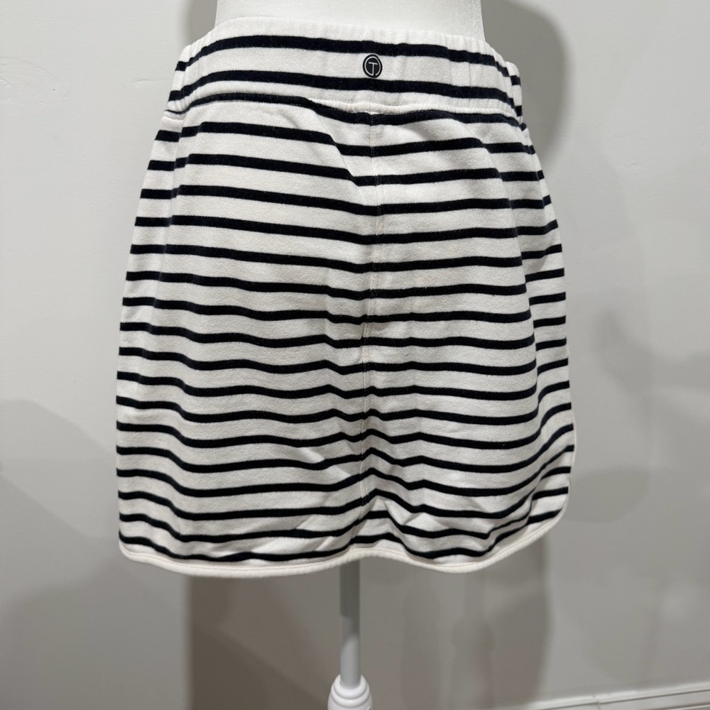 Talbots Size S Navy and White Cotton Skirt - Picture 2 of 12